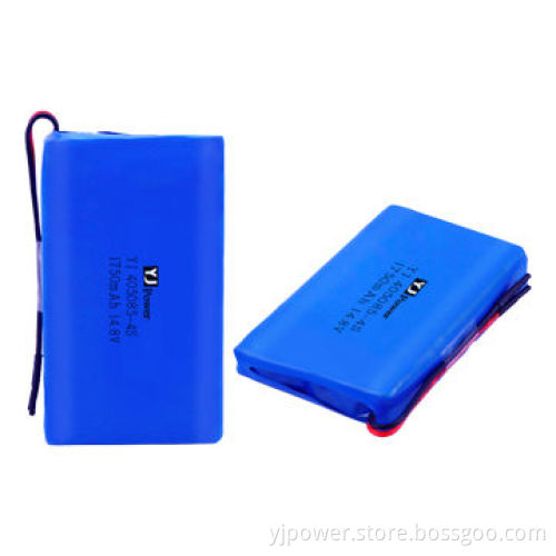 1,750mAh Li-polymer battery pack, 405085-4S, 14.8V